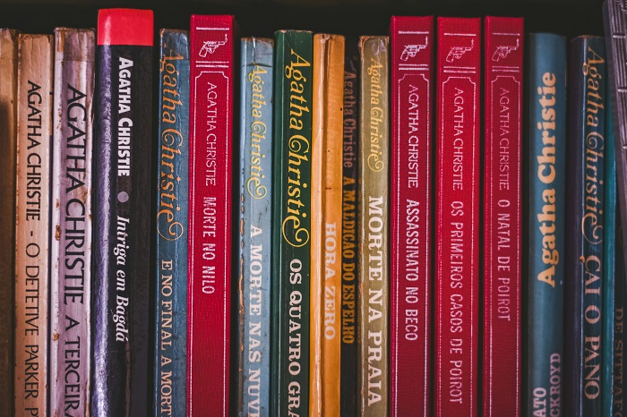 Agatha Christie book spines